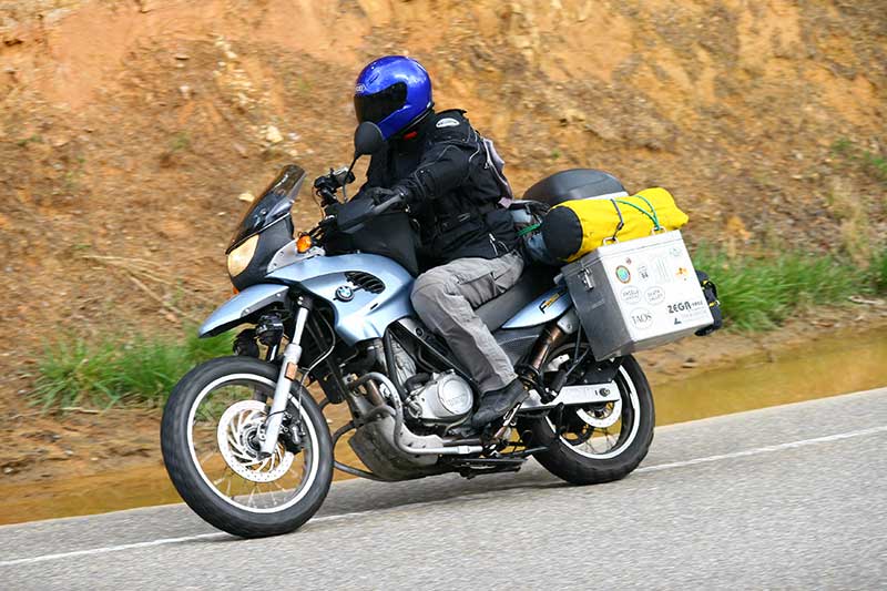 Bryan Cady riding the Tail of the Dragon on his BMW F650gs